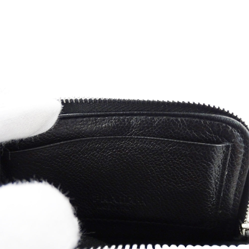 PRADA プラダ カードケース ブラック シルバー金具 2MC021 レディース メンズ 【中古】