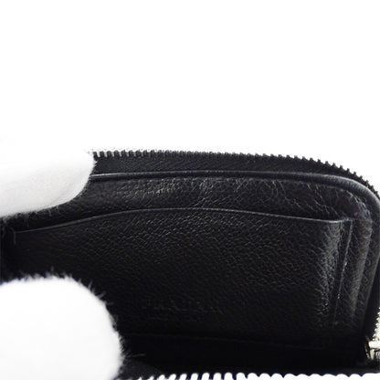 PRADA プラダ カードケース ブラック シルバー金具 2MC021 レディース メンズ 【中古】