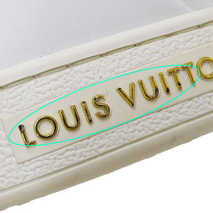 LOUIS VUITTON ルイ・ヴィトン フロントロー・ライン スニーカー スニーカー モノグラム ホワイト ピンク レザー レディース 【中古】