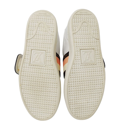 LOUIS VUITTON ルイ・ヴィトン フロントロー・ライン スニーカー スニーカー モノグラム ホワイト ピンク レザー レディース 【中古】