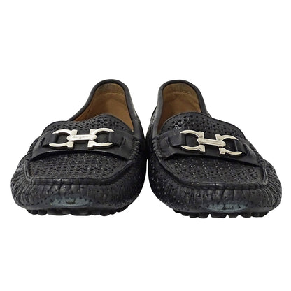 Ferragamo フェラガモ その他靴 ダブルガンチーニ ブラック レザー レディース 【中古】