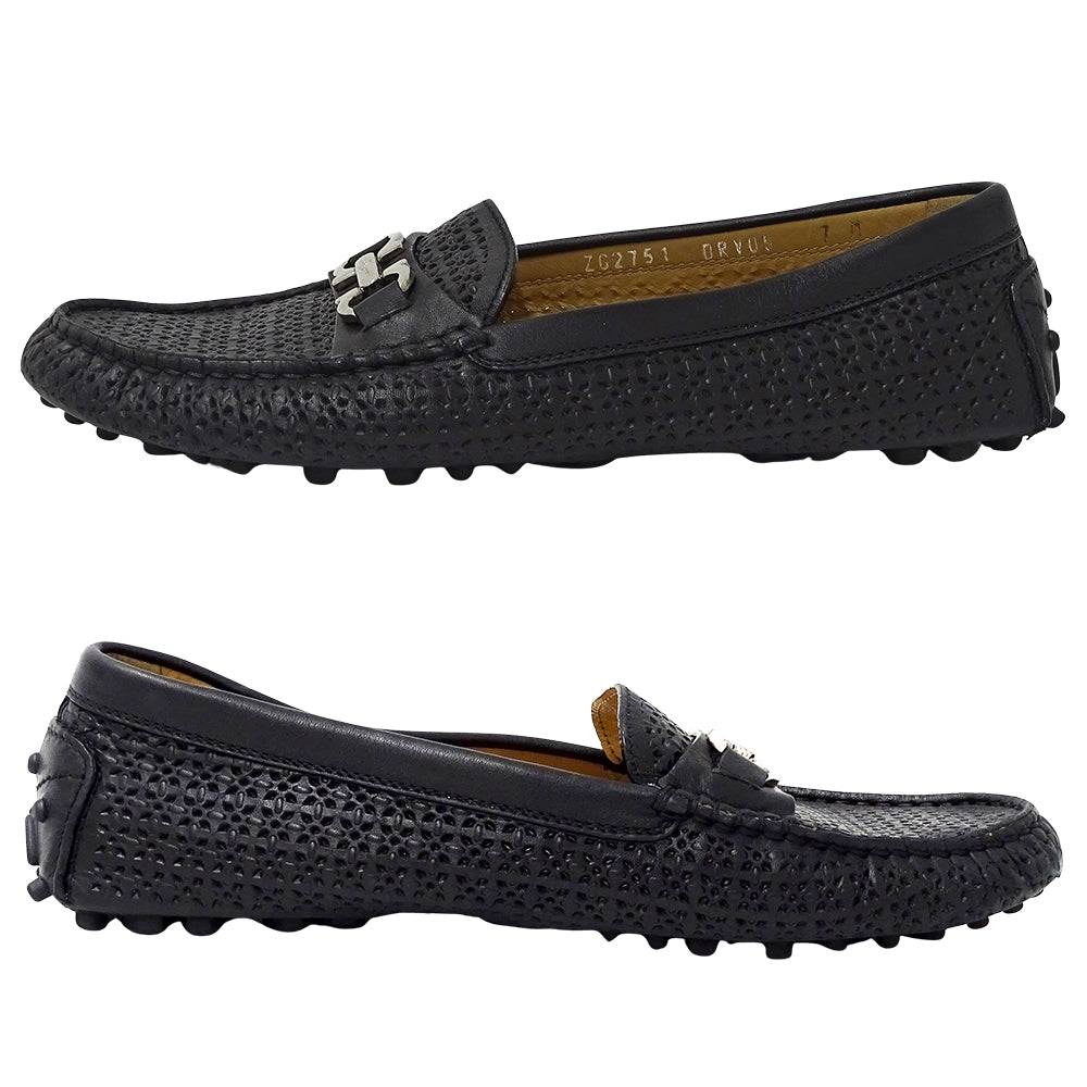 Ferragamo フェラガモ その他靴 ダブルガンチーニ ブラック レザー レディース 【中古】
