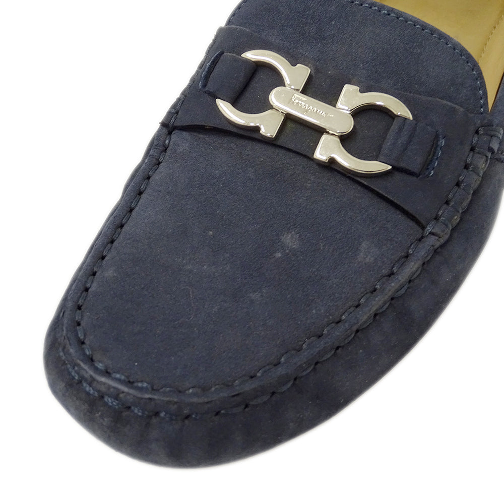 Ferragamo フェラガモ その他靴 ダブルガンチーニ ネイビー スエード レディース 【中古】