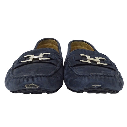 Ferragamo フェラガモ その他靴 ダブルガンチーニ ネイビー スエード レディース 【中古】