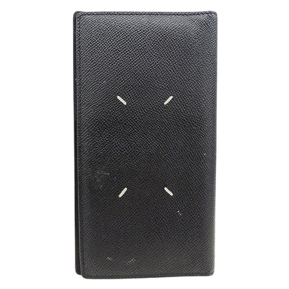 Maison Margiela メゾン マルジェラ 長財布 4ステッチ ブラック レザー メンズ 【中古】