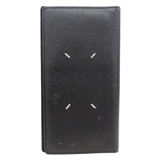Maison Margiela メゾン マルジェラ 長財布 4ステッチ ブラック レザー メンズ 【中古】