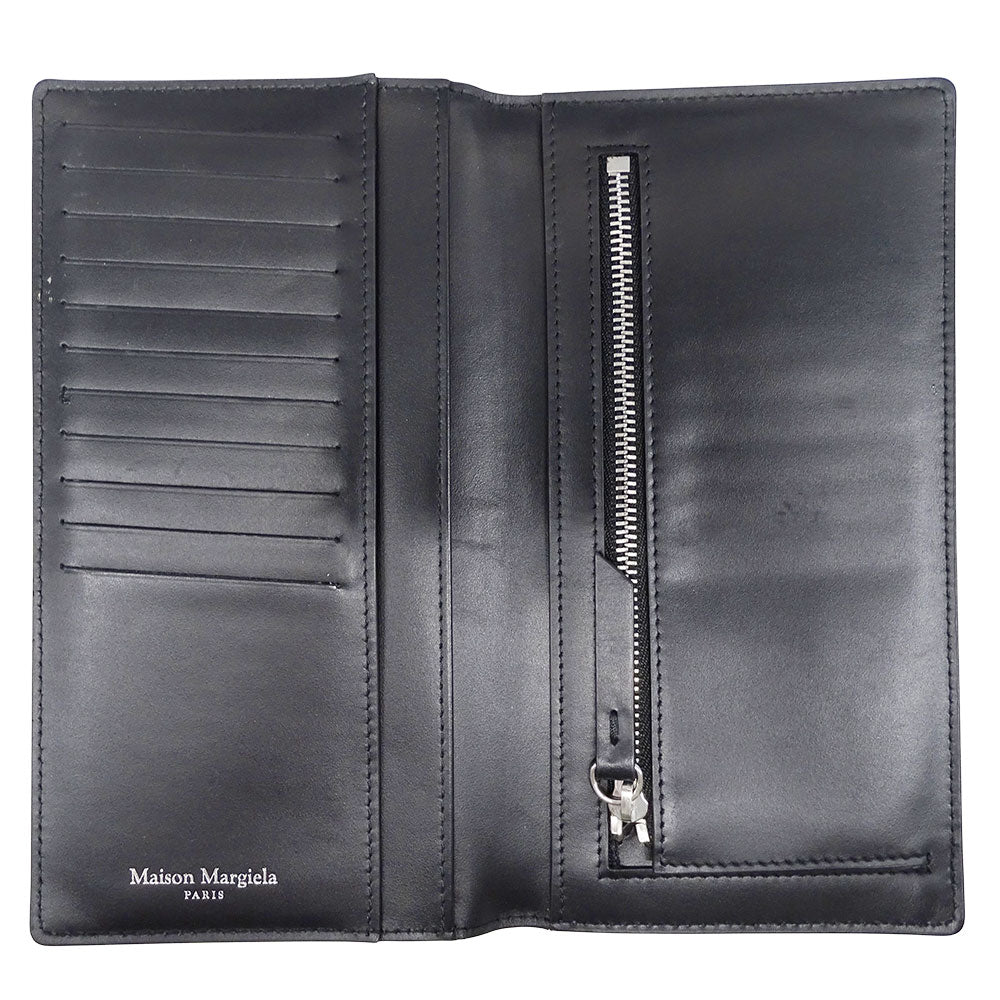 Maison Margiela メゾン マルジェラ 長財布 4ステッチ ブラック レザー メンズ 【中古】