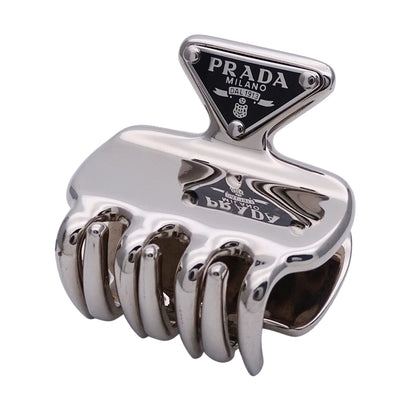 PRADA プラダ ヘアクリップ その他アクセサリー ステンレス シルバー ブラック レディース 【中古】