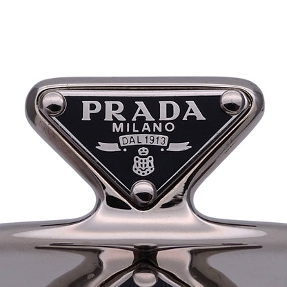 PRADA プラダ ヘアクリップ その他アクセサリー ステンレス シルバー ブラック レディース 【中古】