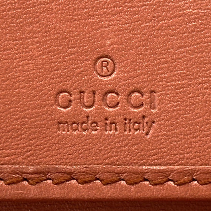 GUCCI グッチ 二つ折り財布 GGスプリーム インターロッキングG ブラウン レッド 256928 PVC レディース 【中古】