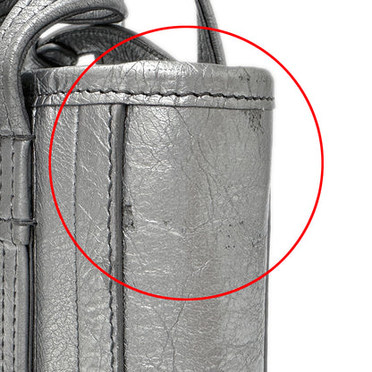 BALENCIAGA バレンシアガ バーブ フォンショルダー ショルダーバッグ シルバー 693793 レザー レディース 【中古】