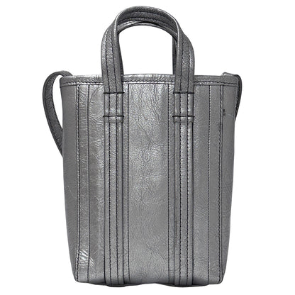 BALENCIAGA バレンシアガ バーブ フォンショルダー ショルダーバッグ シルバー 693793 レザー レディース 【中古】