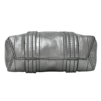 BALENCIAGA バレンシアガ バーブ フォンショルダー ショルダーバッグ シルバー 693793 レザー レディース 【中古】