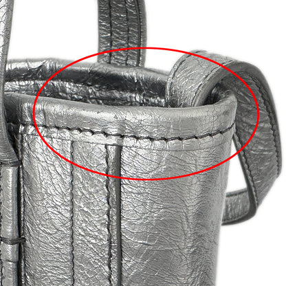BALENCIAGA バレンシアガ バーブ フォンショルダー ショルダーバッグ シルバー 693793 レザー レディース 【中古】