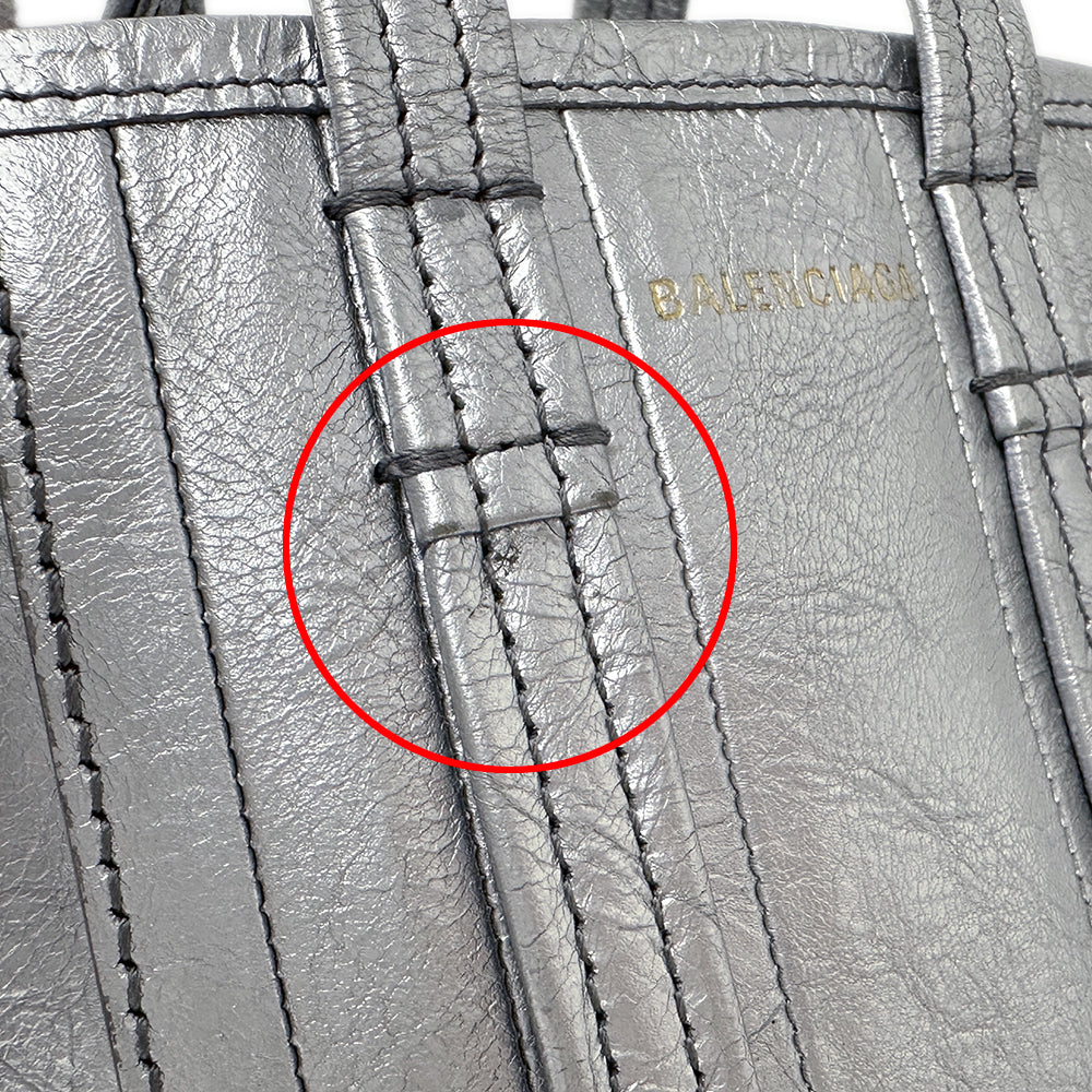 BALENCIAGA バレンシアガ バーブ フォンショルダー ショルダーバッグ シルバー 693793 レザー レディース 【中古】