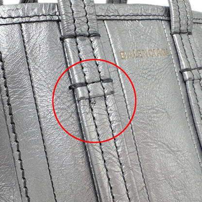 BALENCIAGA バレンシアガ バーブ フォンショルダー ショルダーバッグ シルバー 693793 レザー レディース 【中古】