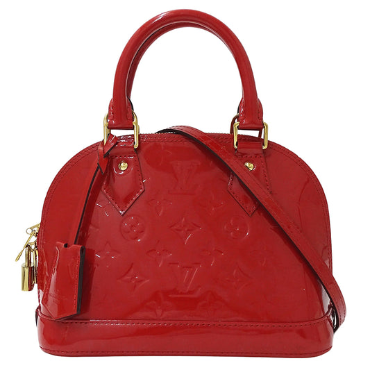 LOUIS VUITTON ルイ・ヴィトン アルマ BB 2wayバッグ モノグラム ヴェルニ ポムダムール M91606 モノグラムヴェルニ レディース 【中古】