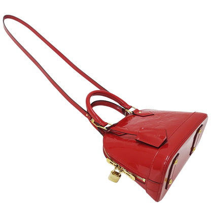 LOUIS VUITTON ルイ・ヴィトン アルマ BB 2wayバッグ モノグラム ヴェルニ ポムダムール M91606 モノグラムヴェルニ レディース 【中古】
