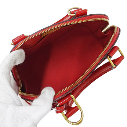 LOUIS VUITTON ルイ・ヴィトン アルマ BB 2wayバッグ モノグラム ヴェルニ ポムダムール M91606 モノグラムヴェルニ レディース 【中古】