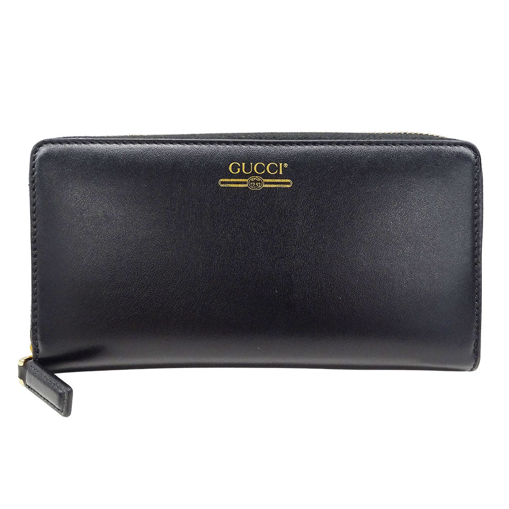 GUCCI グッチ 長財布 ブラック 547591 レザー メンズ 【中古】