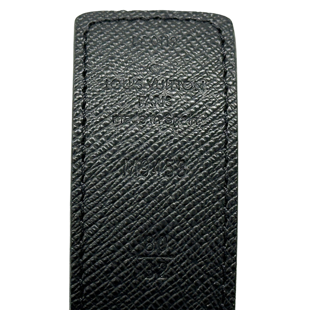 LOUIS VUITTON ルイ・ヴィトン サンチュール・LVイニシャル ベルト モノグラム ブラック ブラウン M9453 モノグラムキャンバス メンズ 【中古】