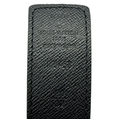 LOUIS VUITTON ルイ・ヴィトン サンチュール・LVイニシャル ベルト モノグラム ブラック ブラウン M9453 モノグラムキャンバス メンズ 【中古】