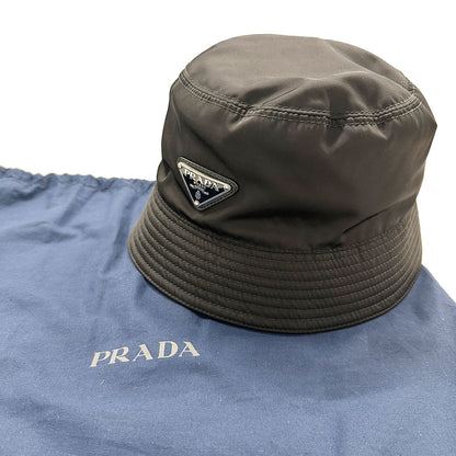 PRADA プラダ バケットハット ハット ブラック 2HC137 レディース メンズ 【中古】