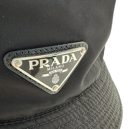 PRADA プラダ バケットハット ハット ブラック 2HC137 レディース メンズ 【中古】