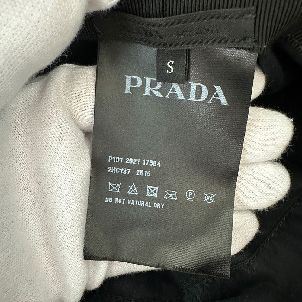 PRADA プラダ バケットハット ハット ブラック 2HC137 レディース メンズ 【中古】