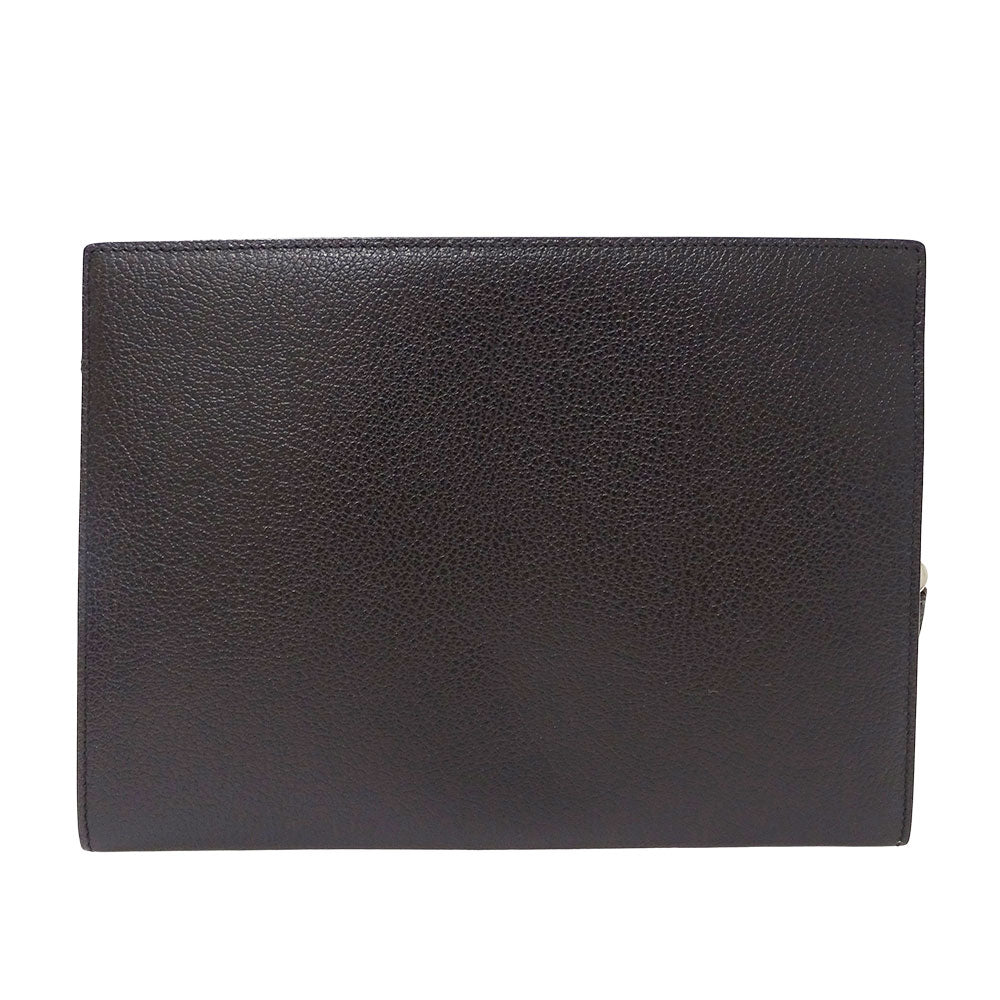 Ferragamo フェラガモ クラッチ・セカンドバッグ ブラック レザー レディース メンズ 【中古】