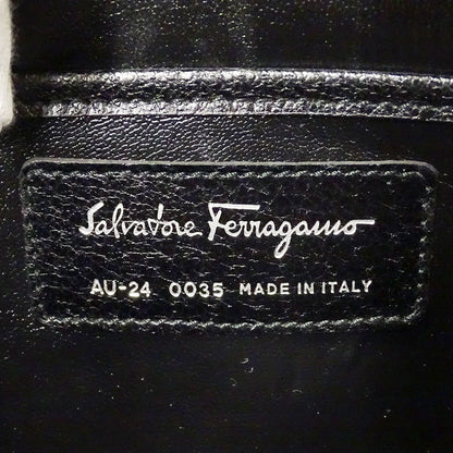 Ferragamo フェラガモ クラッチ・セカンドバッグ ブラック レザー レディース メンズ 【中古】