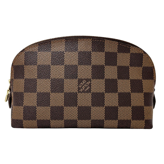 LOUIS VUITTON ルイ・ヴィトン ポシェット コスメティック PM 化粧ポーチ ダミエ ダミエエベヌ N47516 ダミエキャンバス レディース 【中古】
