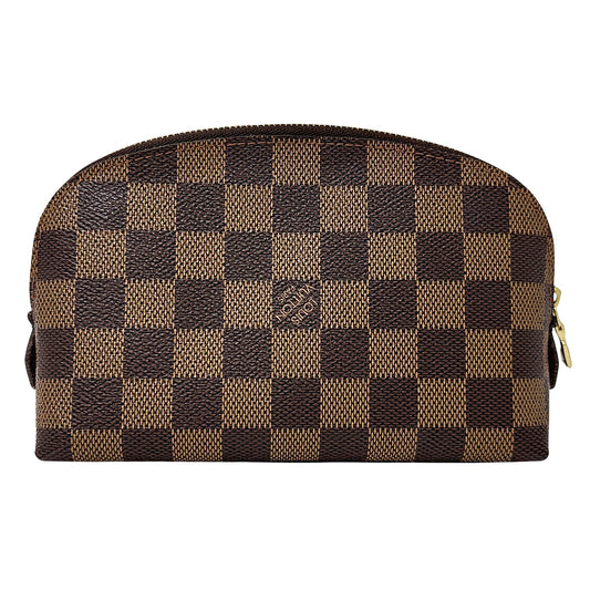 LOUIS VUITTON ルイ・ヴィトン ポシェット コスメティック PM 化粧ポーチ ダミエ ダミエエベヌ N47516 ダミエキャンバス レディース 【中古】