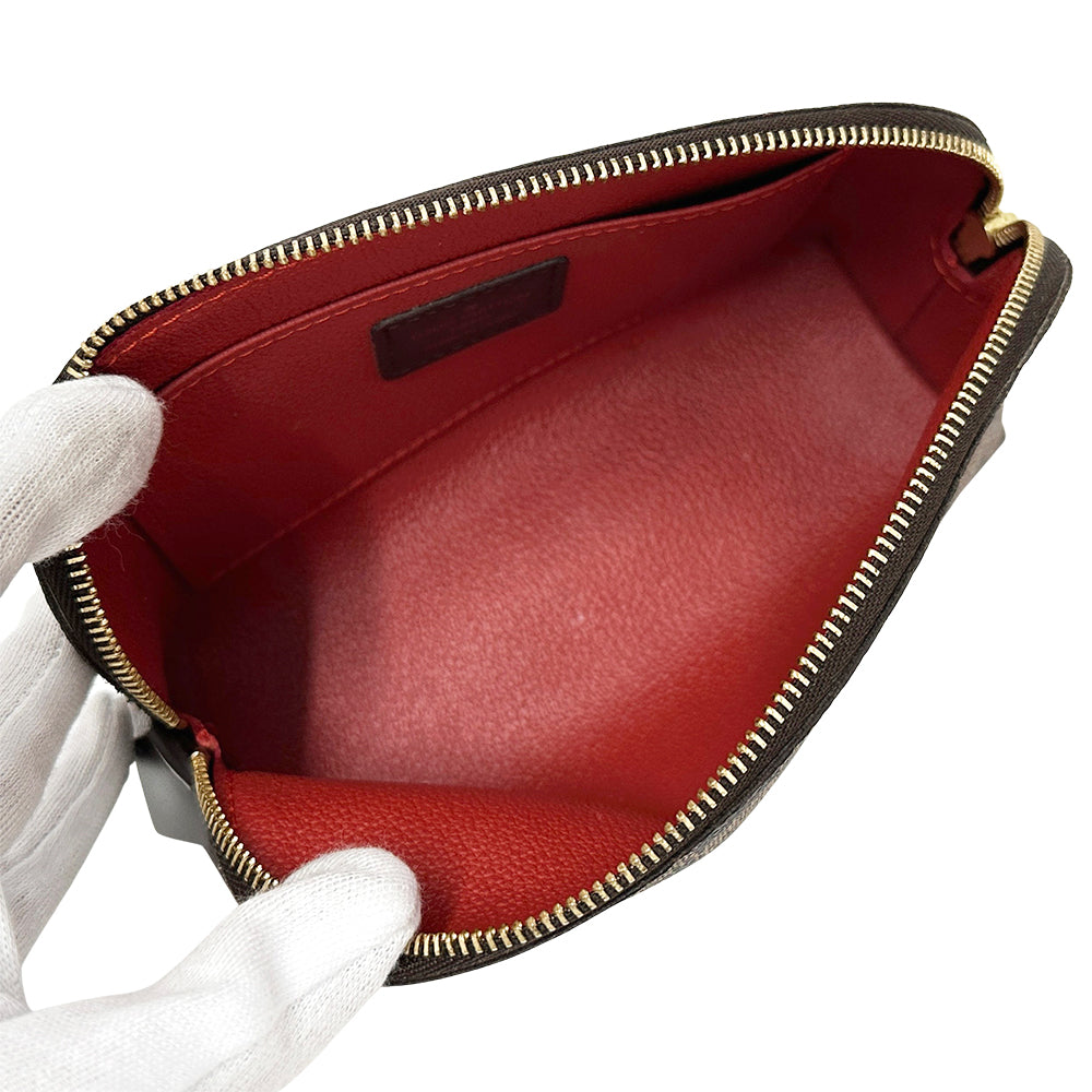 LOUIS VUITTON ルイ・ヴィトン ポシェット コスメティック PM 化粧ポーチ ダミエ ダミエエベヌ N47516 ダミエキャンバス レディース 【中古】