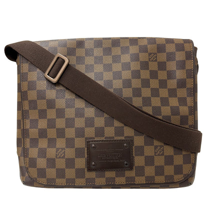LOUIS VUITTON ルイ・ヴィトン ブルックリン MM ショルダーバッグ ダミエ ダミエエベヌ N51211 ダミエキャンバス メンズ 【中古】