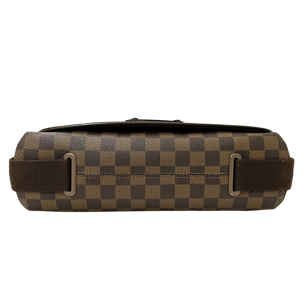 LOUIS VUITTON ルイ・ヴィトン ブルックリン MM ショルダーバッグ ダミエ ダミエエベヌ N51211 ダミエキャンバス メンズ 【中古】