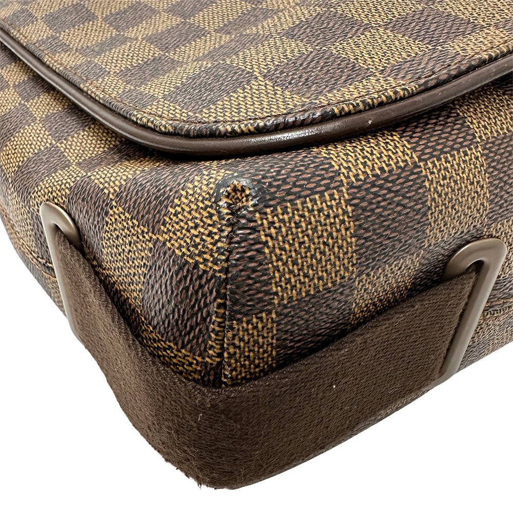 LOUIS VUITTON ルイ・ヴィトン ブルックリン MM ショルダーバッグ ダミエ ダミエエベヌ N51211 ダミエキャンバス メンズ 【中古】