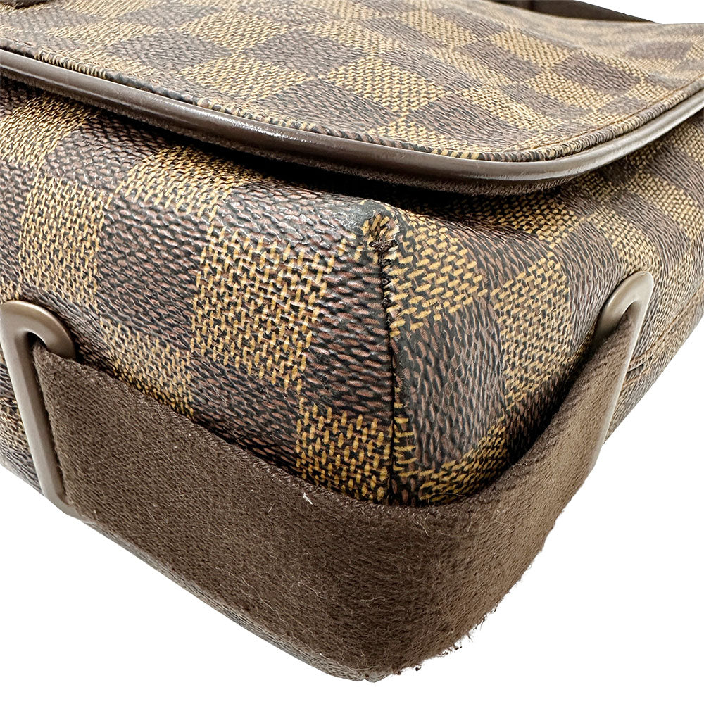 LOUIS VUITTON ルイ・ヴィトン ブルックリン MM ショルダーバッグ ダミエ ダミエエベヌ N51211 ダミエキャンバス メンズ 【中古】