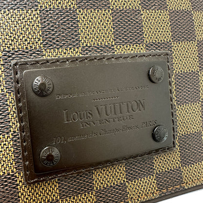 LOUIS VUITTON ルイ・ヴィトン ブルックリン MM ショルダーバッグ ダミエ ダミエエベヌ N51211 ダミエキャンバス メンズ 【中古】