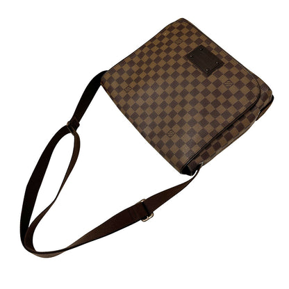 LOUIS VUITTON ルイ・ヴィトン ブルックリン MM ショルダーバッグ ダミエ ダミエエベヌ N51211 ダミエキャンバス メンズ 【中古】