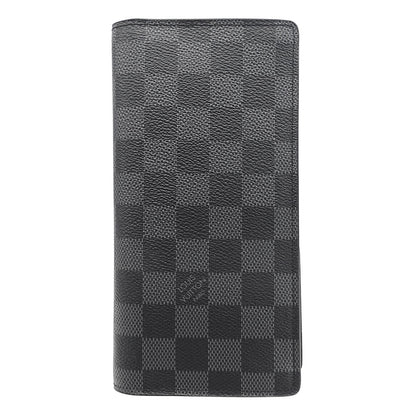 LOUIS VUITTON ルイ・ヴィトン ポルトフォイユ・ブラザ 長財布 ダミエ グラフィット ブラック N62665 ダミエグラフィットキャンバス メンズ 【中古】