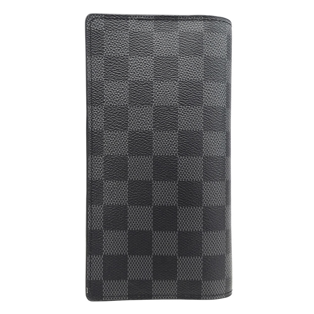LOUIS VUITTON ルイ・ヴィトン ポルトフォイユ・ブラザ 長財布 ダミエ グラフィット ブラック N62665 ダミエグラフィットキャンバス メンズ 【中古】