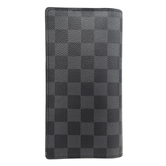 LOUIS VUITTON ルイ・ヴィトン ポルトフォイユ・ブラザ 長財布 ダミエ グラフィット ブラック N62665 ダミエグラフィットキャンバス メンズ 【中古】