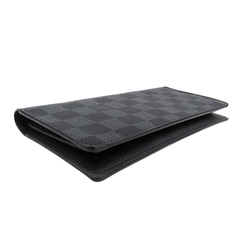 LOUIS VUITTON ルイ・ヴィトン ポルトフォイユ・ブラザ 長財布 ダミエ グラフィット ブラック N62665 ダミエグラフィットキャンバス メンズ 【中古】