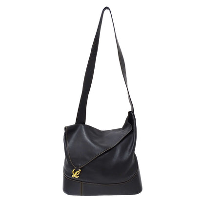 LOEWE ロエベ ショルダーバッグ アントン ブラック レザー レディース 【中古】