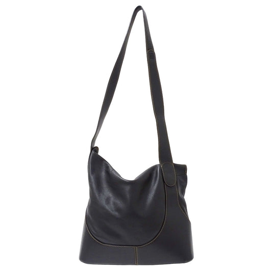 LOEWE ロエベ ショルダーバッグ アントン ブラック レザー レディース 【中古】