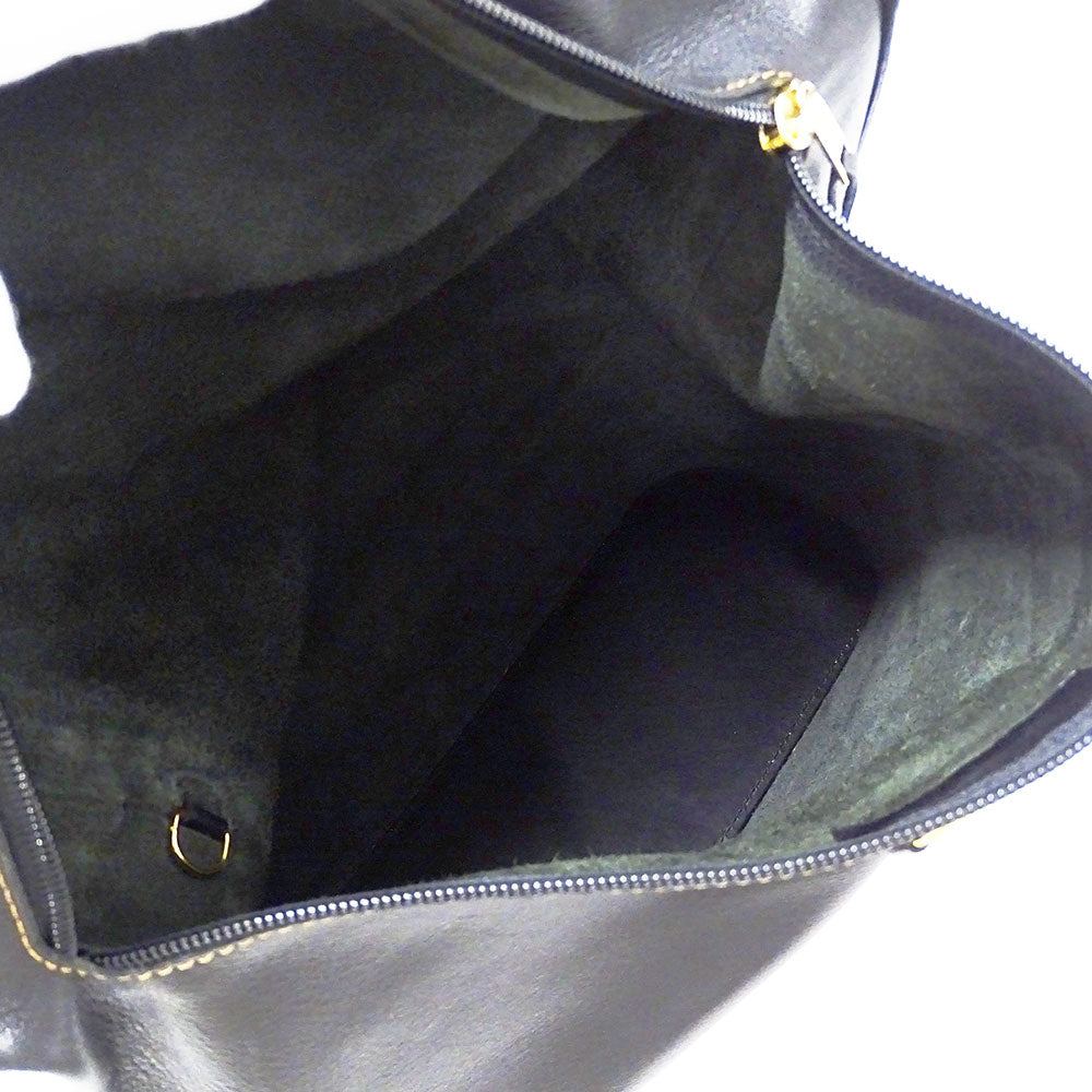 LOEWE ロエベ ショルダーバッグ アントン ブラック レザー レディース 【中古】
