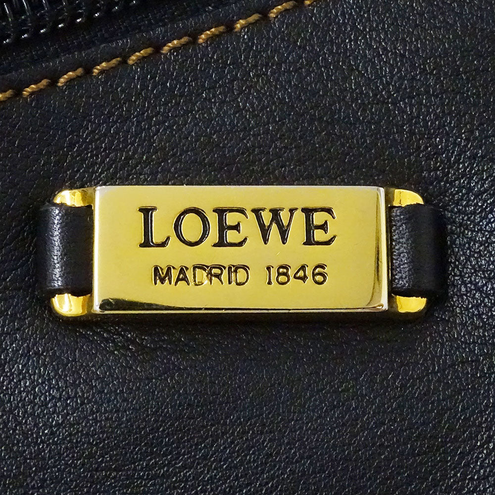 LOEWE ロエベ ショルダーバッグ アントン ブラック レザー レディース 【中古】