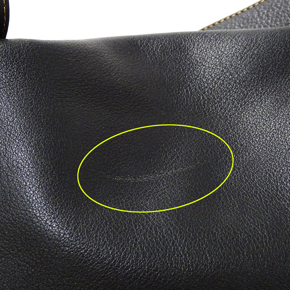 LOEWE ロエベ ショルダーバッグ アントン ブラック レザー レディース 【中古】