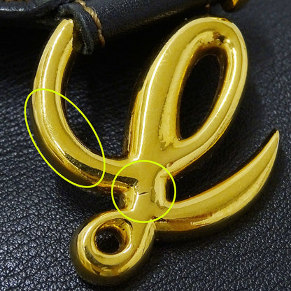 LOEWE ロエベ ショルダーバッグ アントン ブラック レザー レディース 【中古】